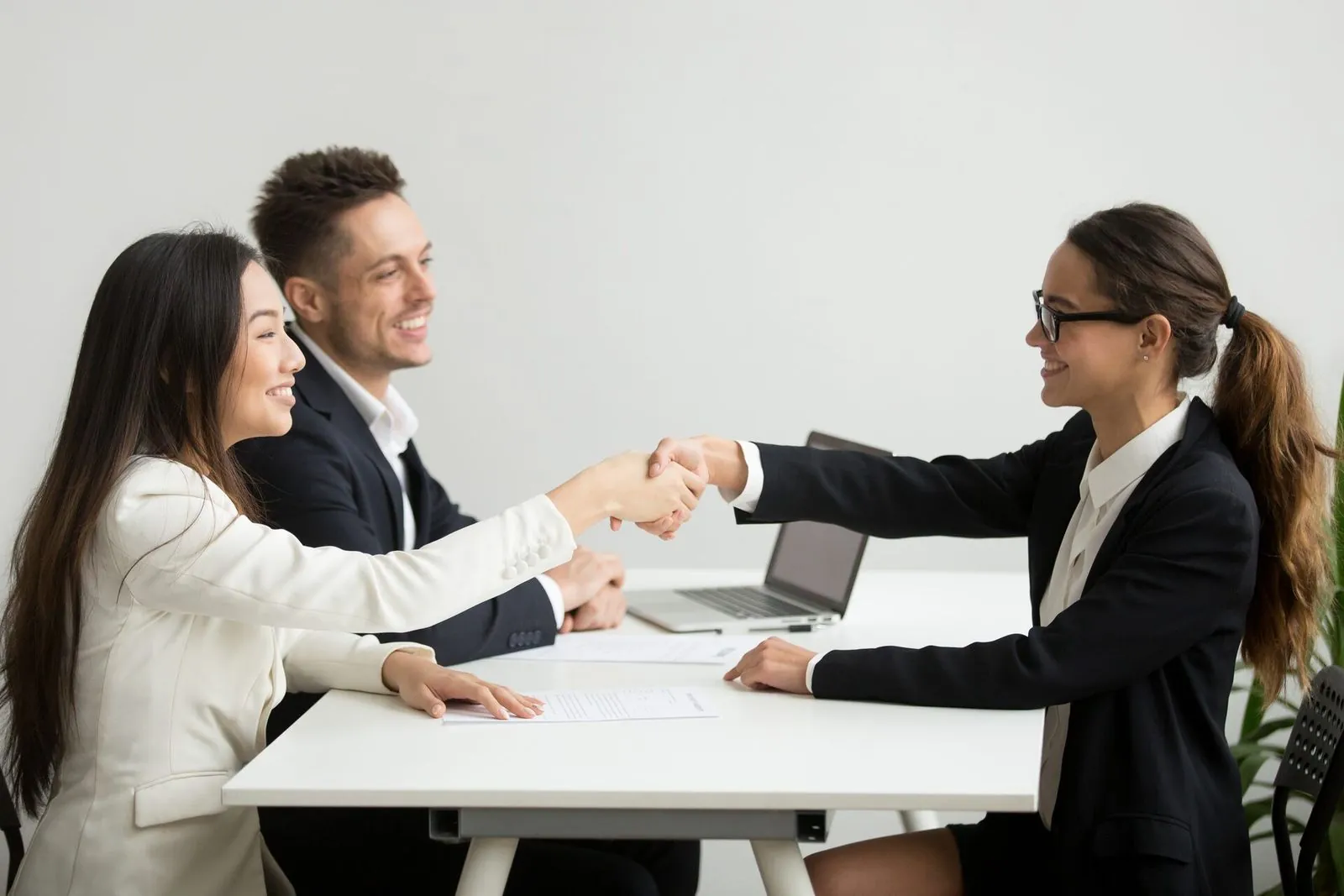 Partners shaking hands